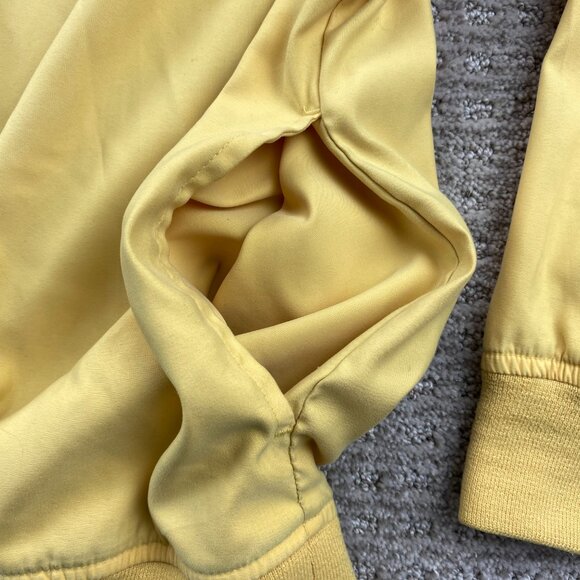 Vintage Eddie Bauer Golf Windbreaker Jacket Pullover V-Neck Men Medium M Yellow - Picture 5 of 15